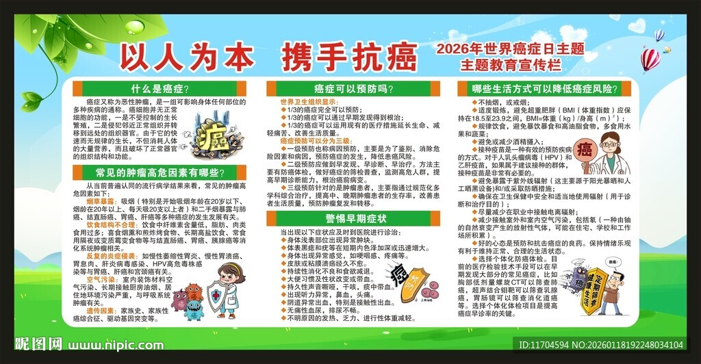世界癌症日宣传栏