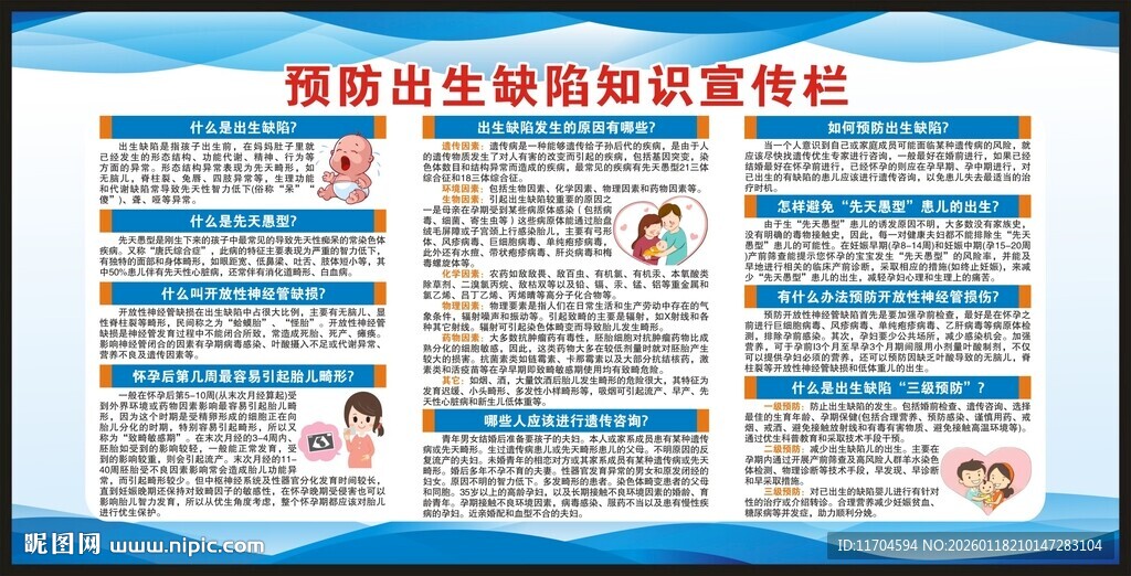 预防出生缺陷日宣传栏