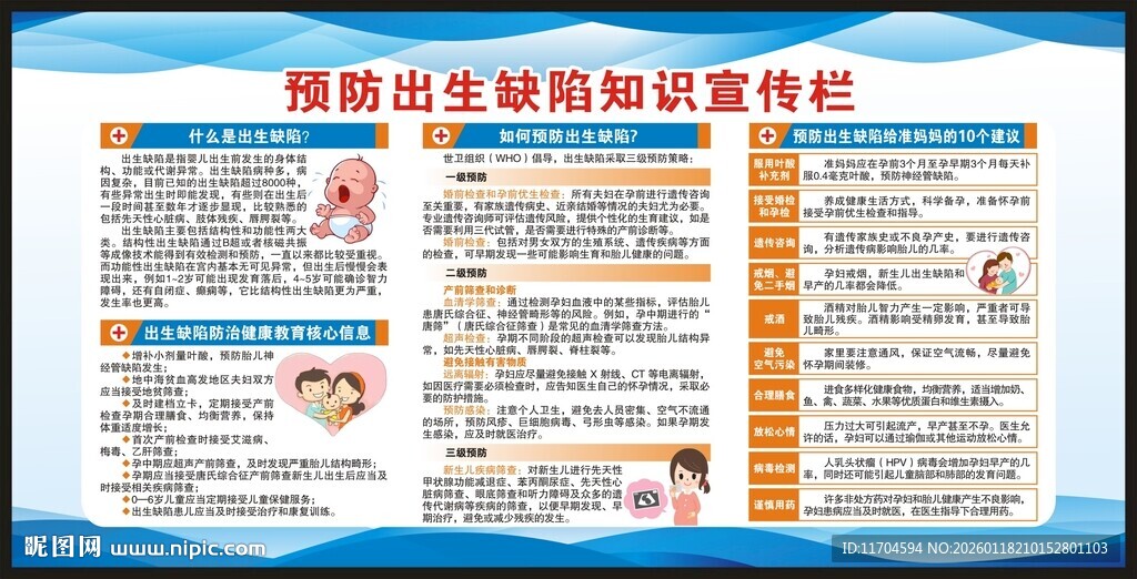 预防出生缺陷日宣传栏