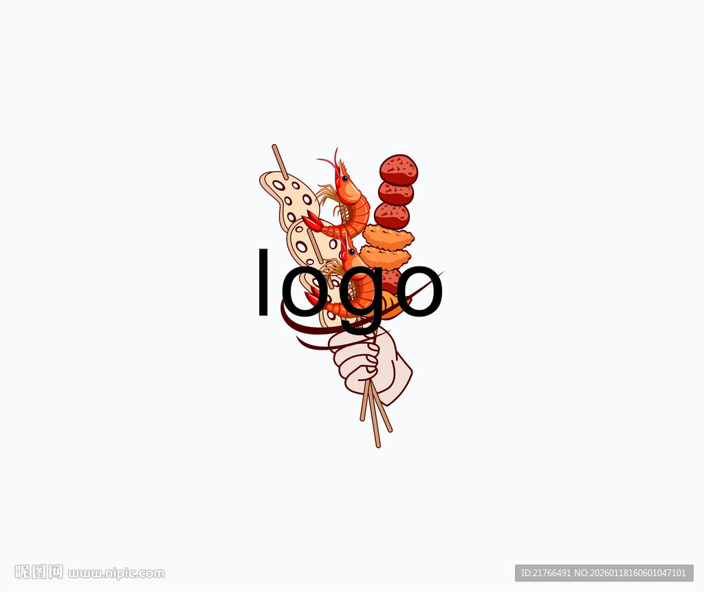 烤串 烧烤 炸串logo