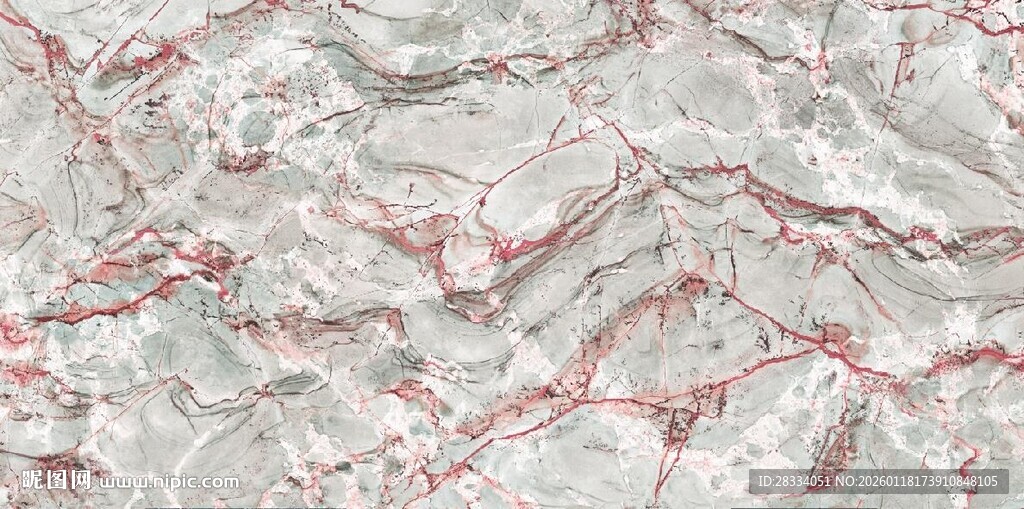 灰色红线玉大理石石纹