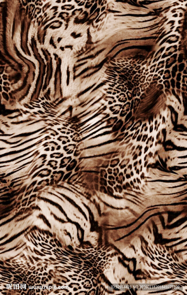 动物纹混合图案纹理