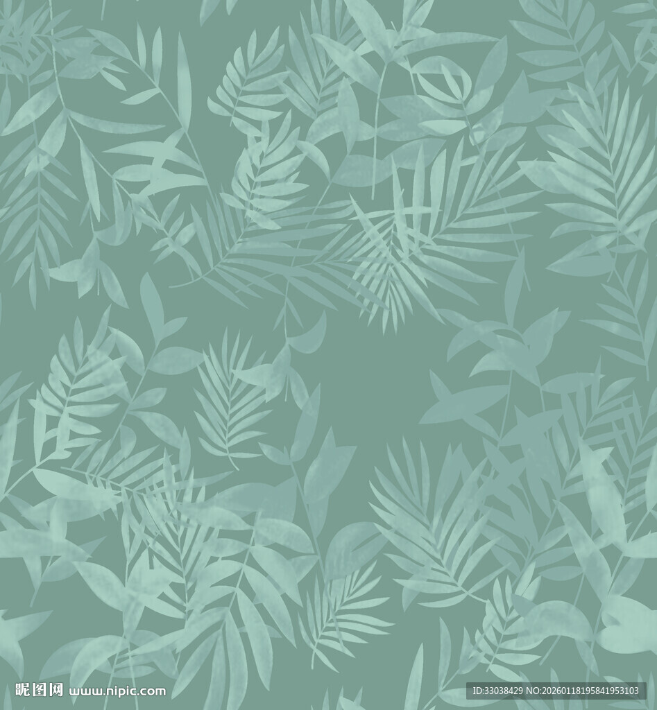 清新绿植纹理背景图案