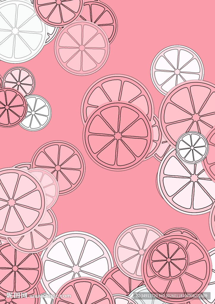 粉色几何圆形图案背景