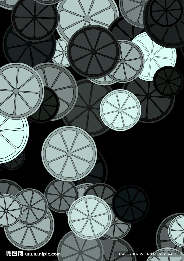 黑白几何圆形图案纹理