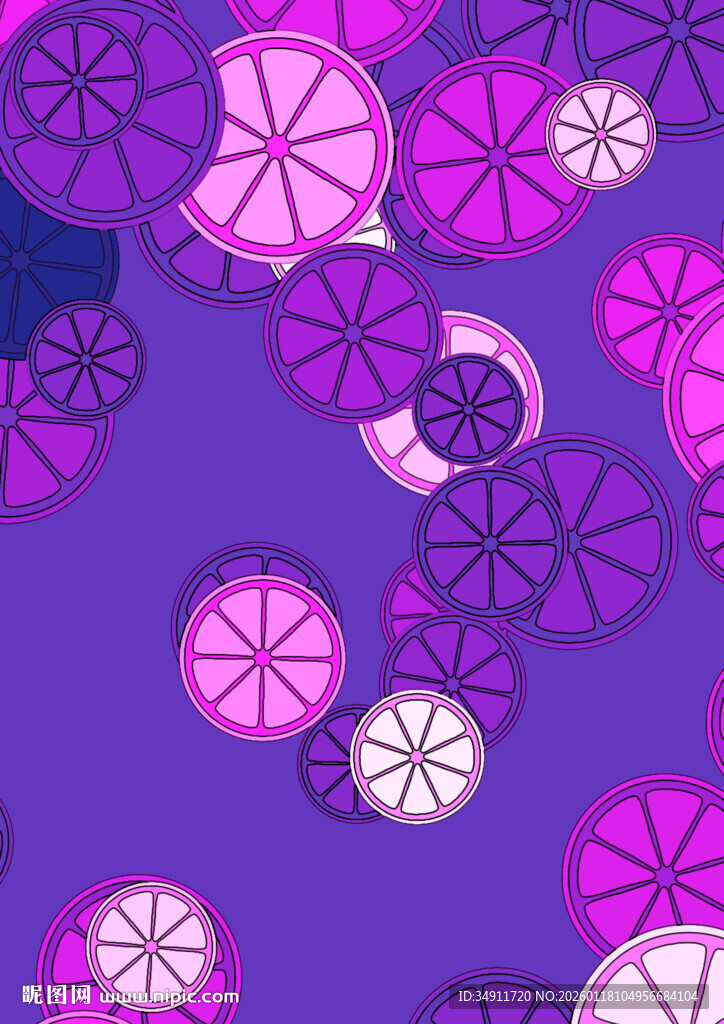 紫色系几何圆形图案背景