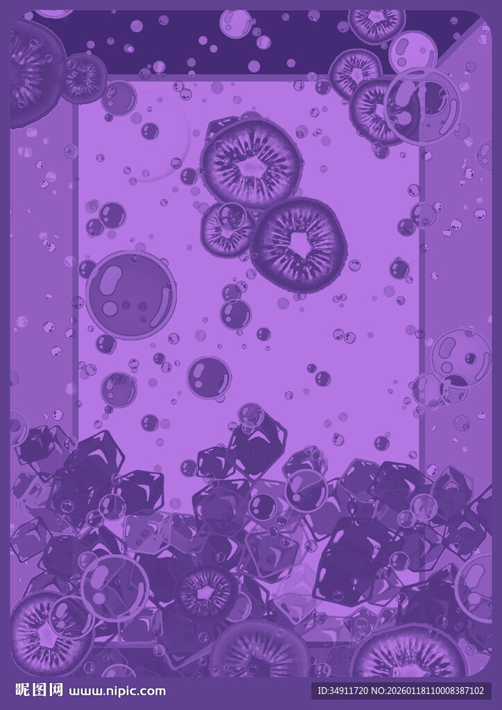 紫色梦幻的气泡