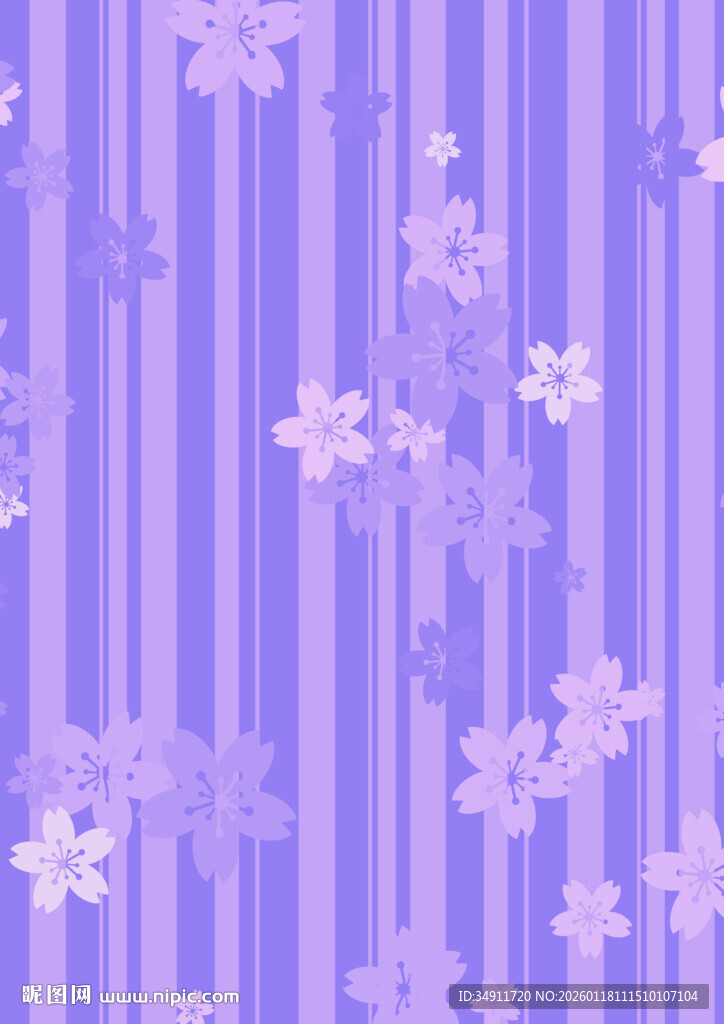 紫色条纹花朵背景图案