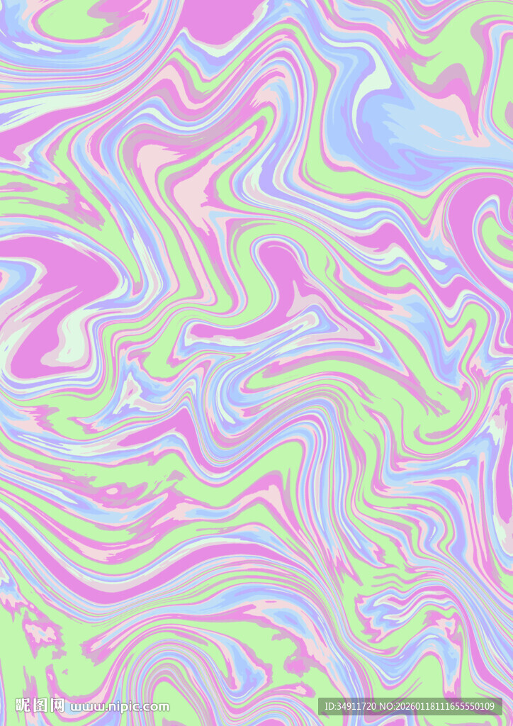 梦幻多彩流体纹理图案