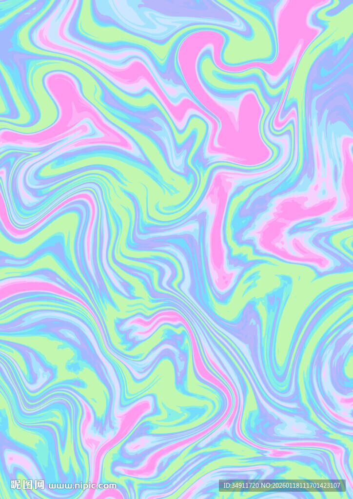 梦幻多彩流体纹理图案