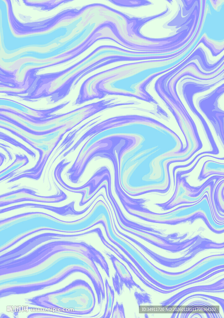 蓝紫渐变流体波纹图案