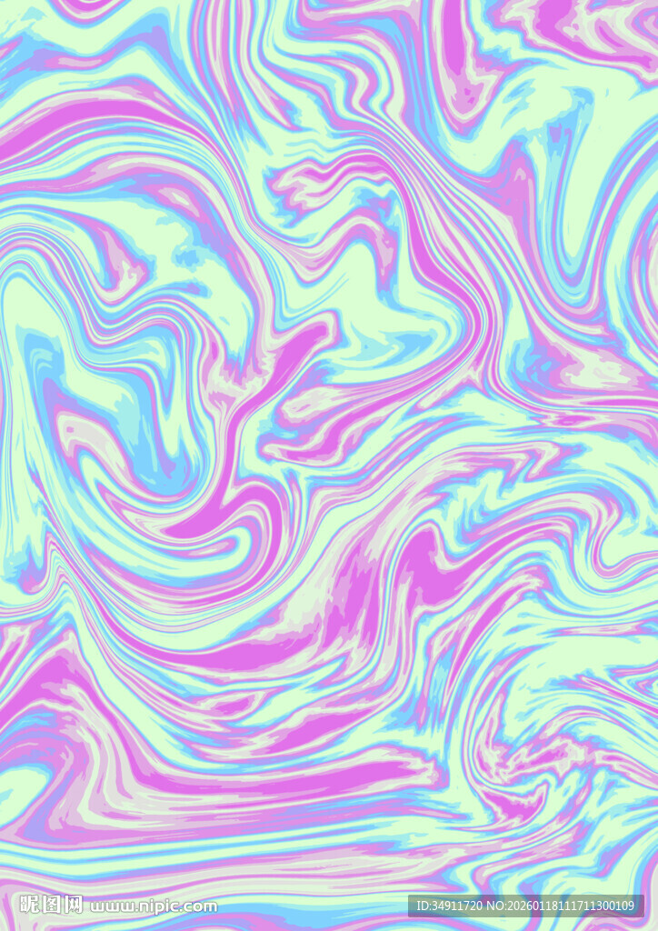 梦幻渐变流体艺术图案