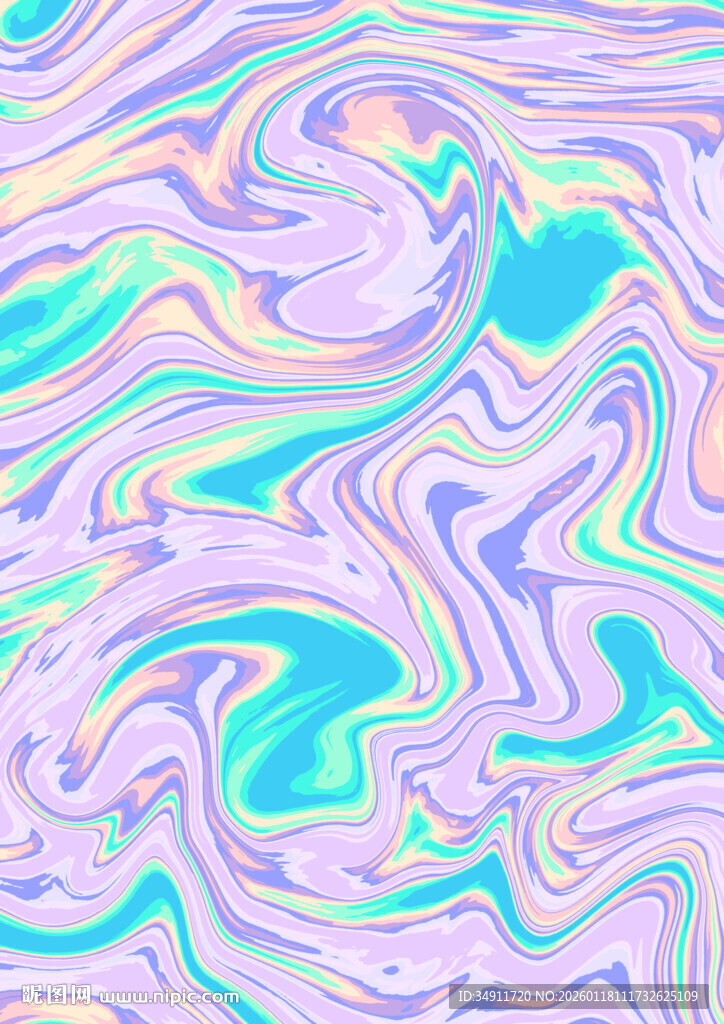 梦幻渐变流体纹理图案