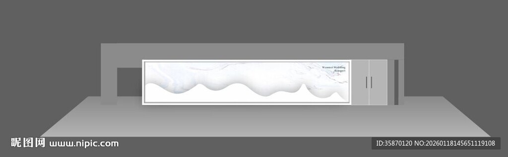 简约线条展示台