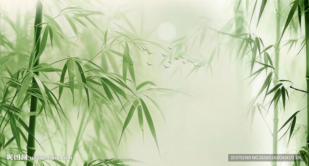 新中式水墨竹影