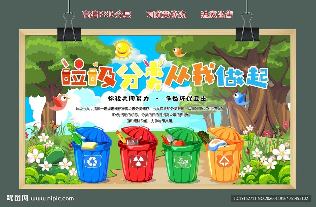 垃圾分类背景墙