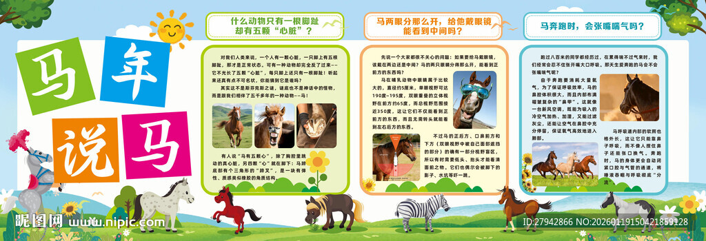 马年说马动物园宣传海报