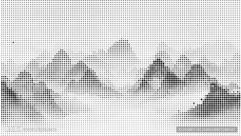 水墨点阵山水激光镂空