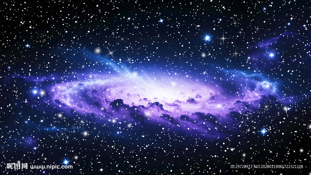 梦幻紫色星系星空背景