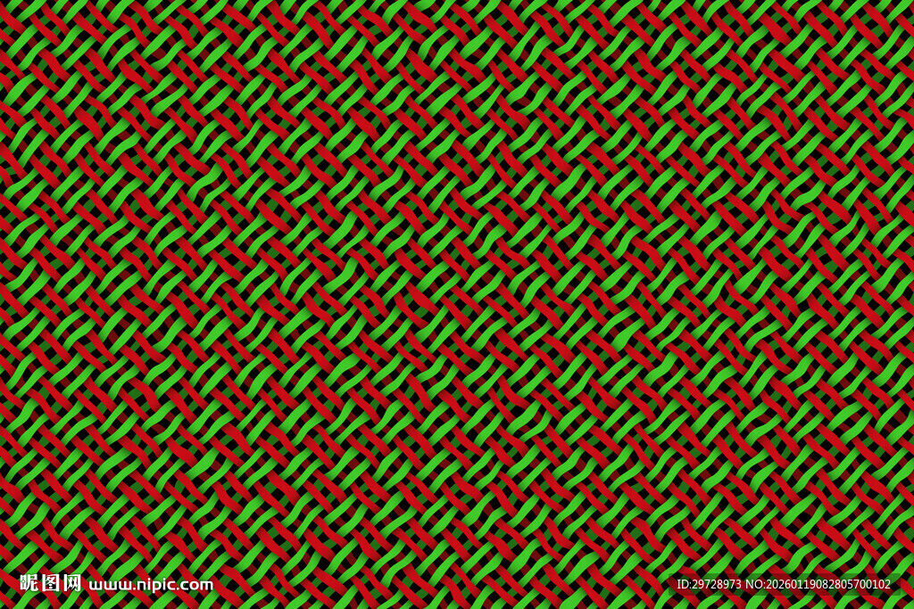 红绿交织几何图案纹理