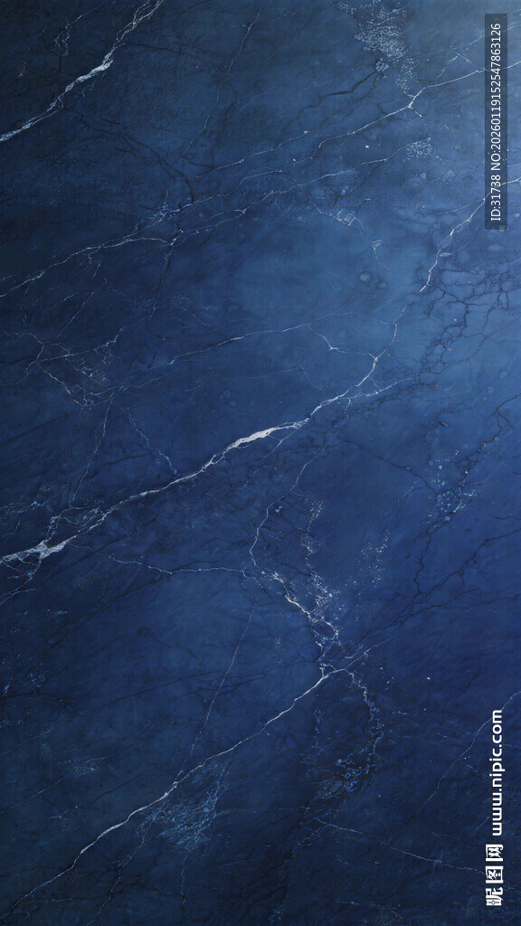 高端深邃蓝色大理石纹理背景