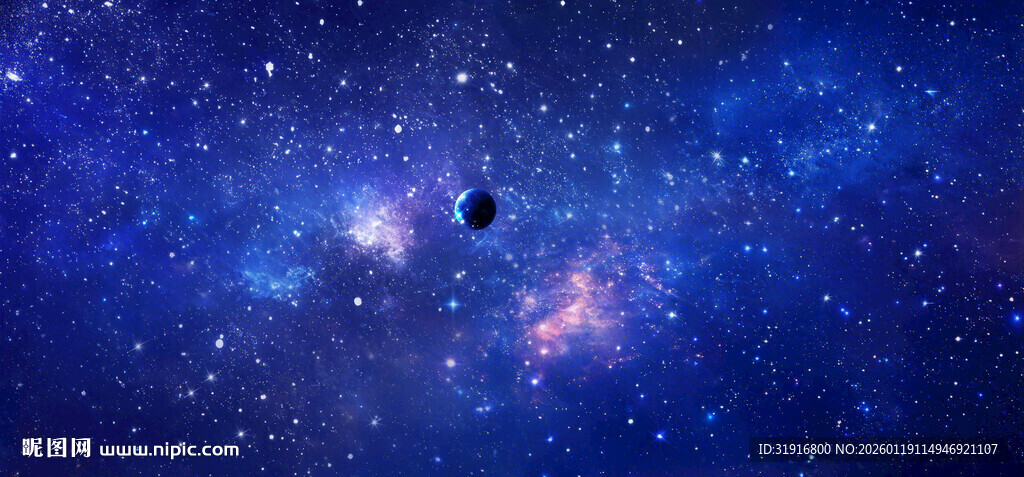 蓝色宇宙星空图