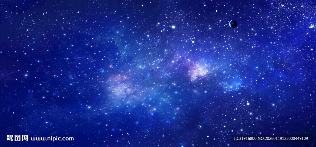 蓝色星空软膜天花灯箱