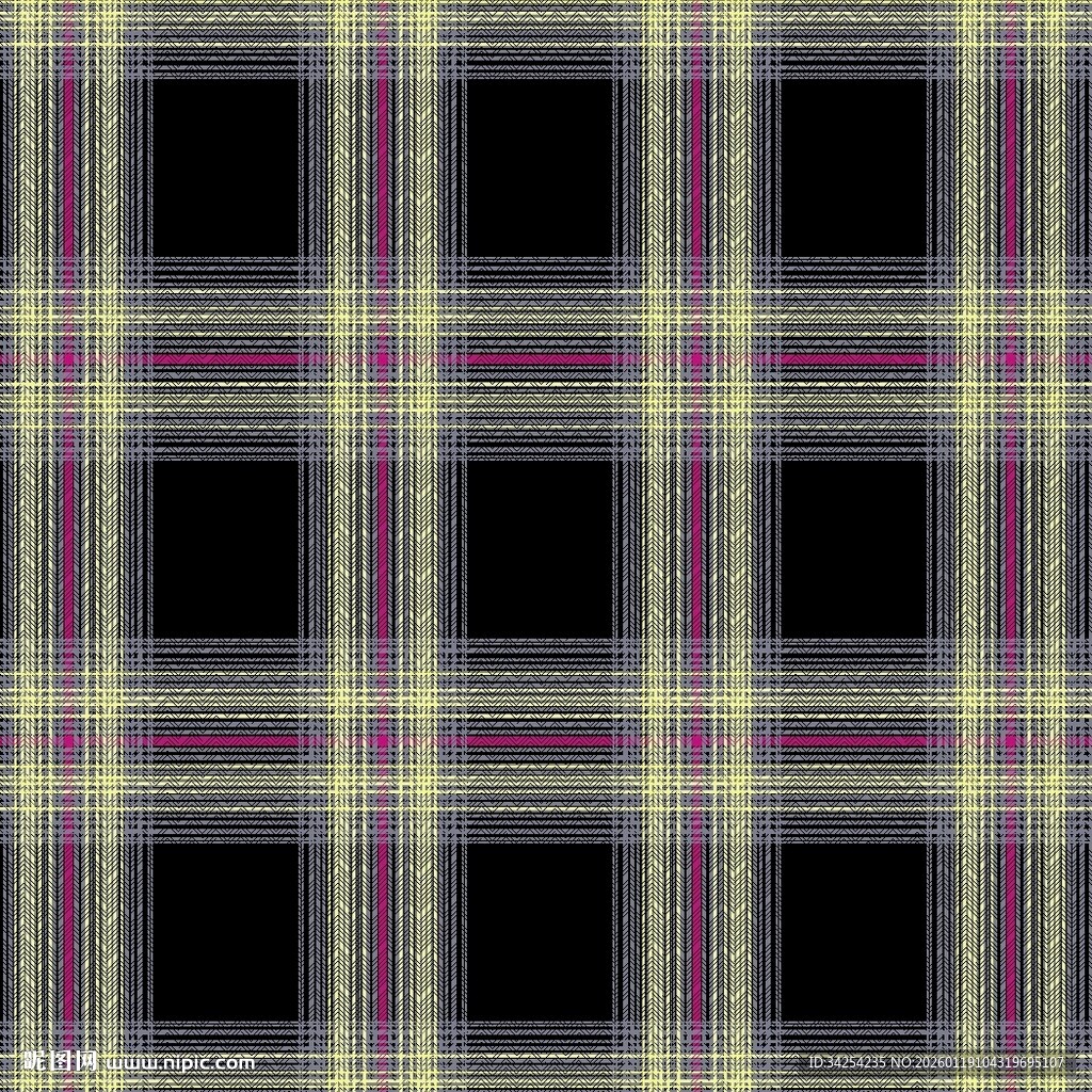 仿色织印花 彩色格子图案背景