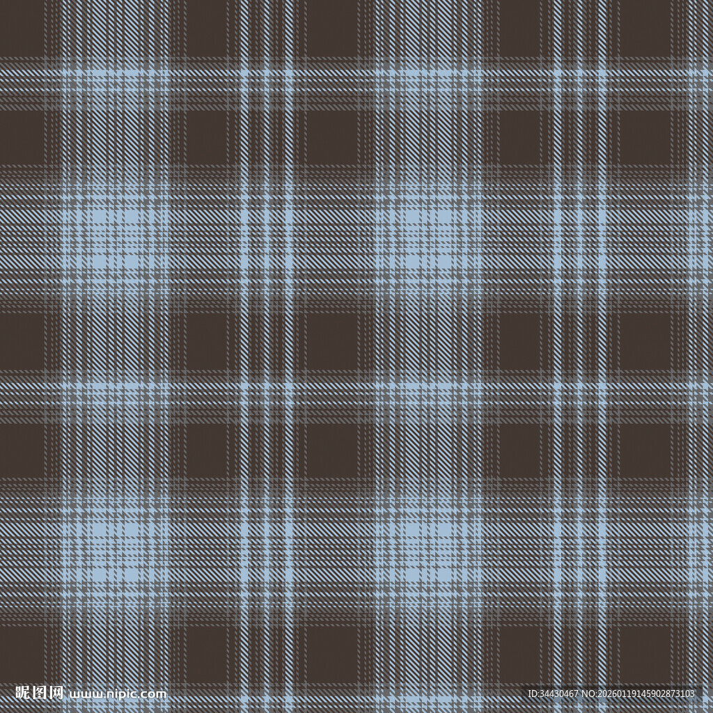 棕色蓝纹格子图案纹理