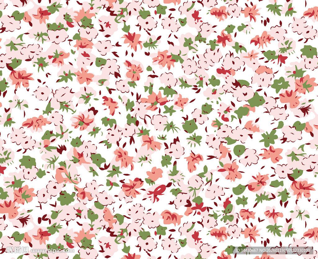 碎花图案布料纹理设计