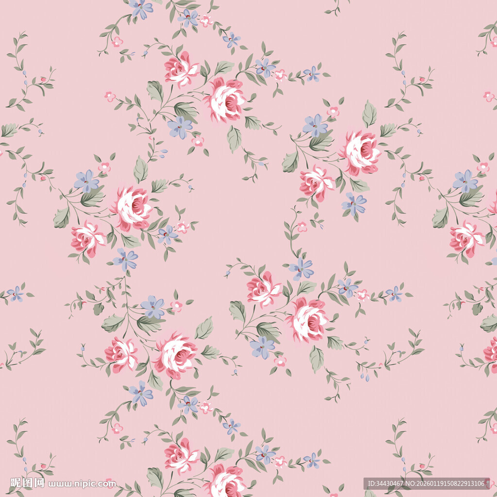粉色花卉图案壁纸