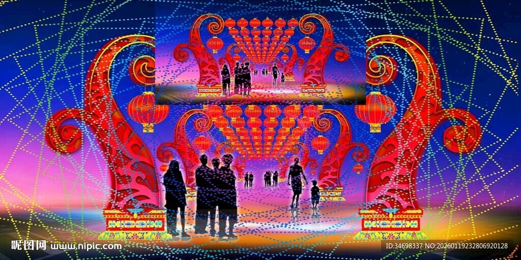 灯棚花棚彩灯过道彩灯