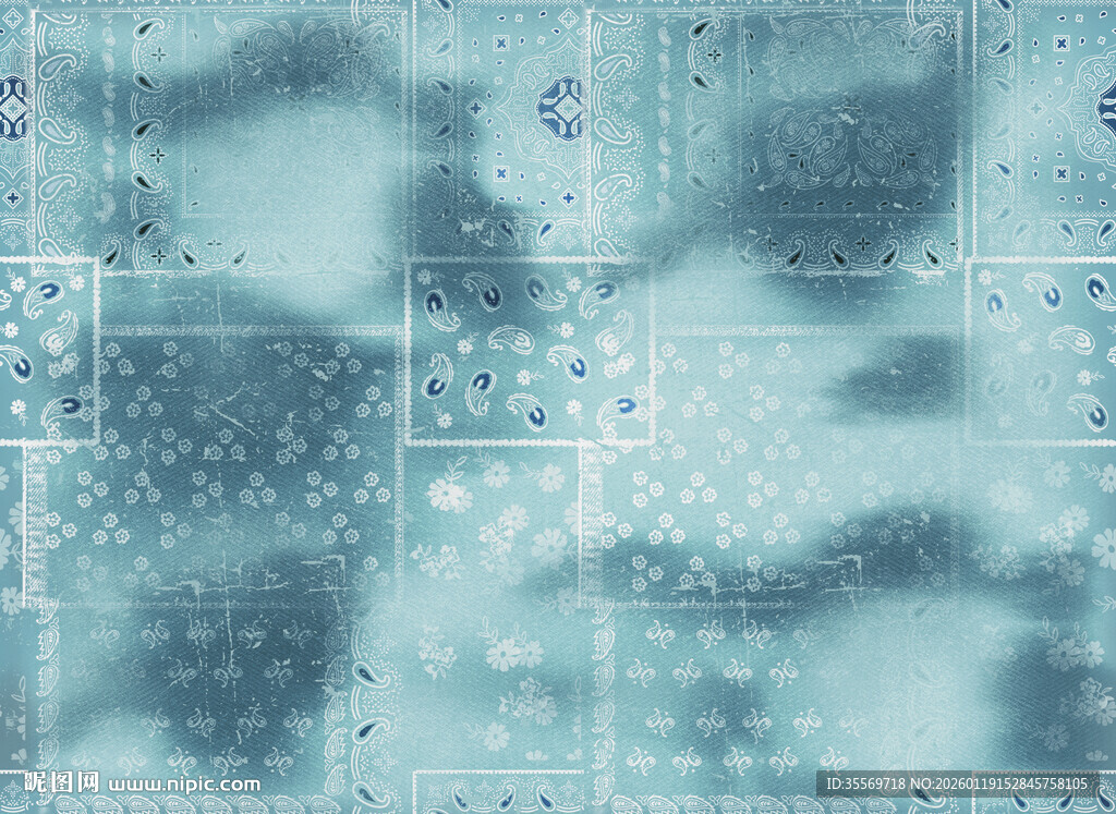 蓝调几何图案背景纹理