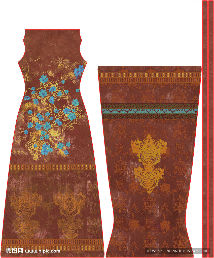 传统民族风服饰装饰图案