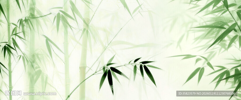 新中式水墨竹影