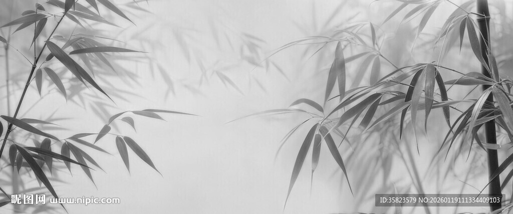 水墨竹子 