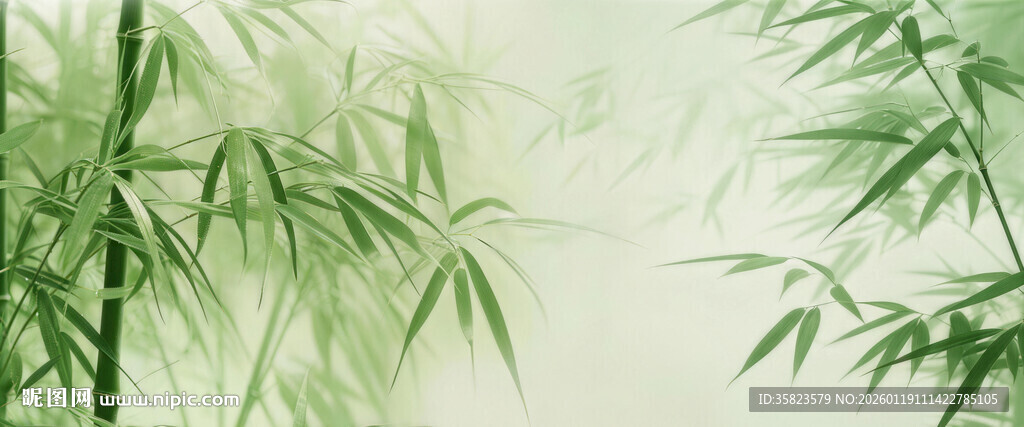 竹影 水墨灯箱竹林