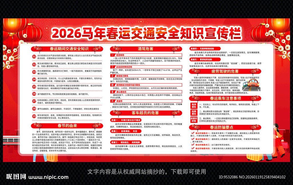 马年春运宣传栏