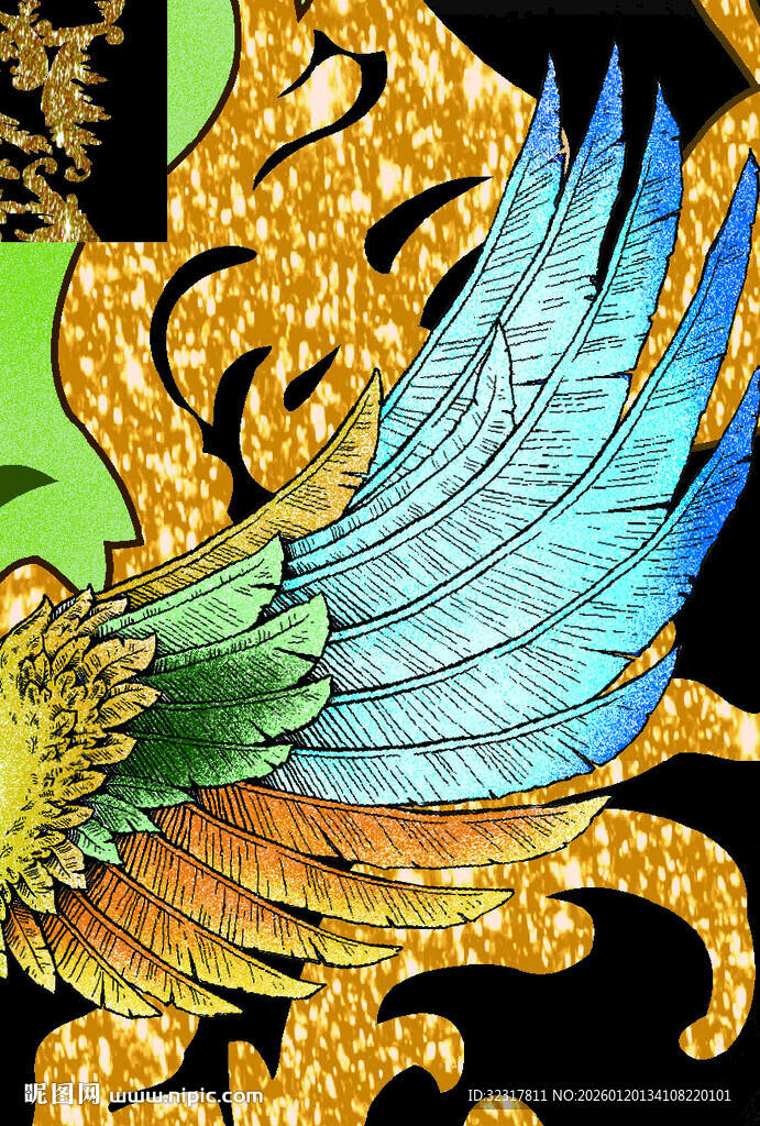 华丽条纹刺绣民族风连衣裙