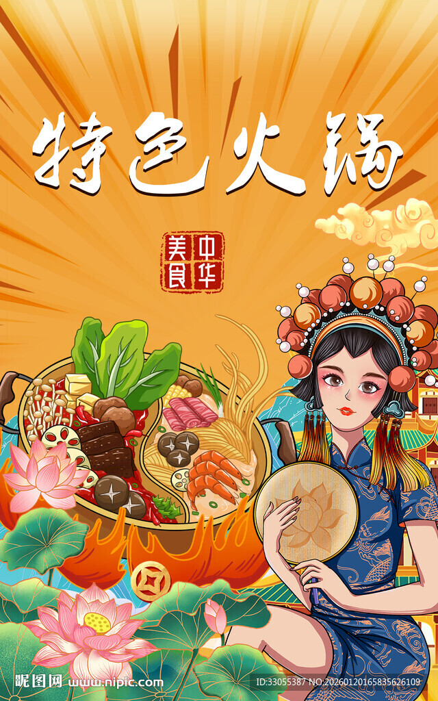 特色火锅背景