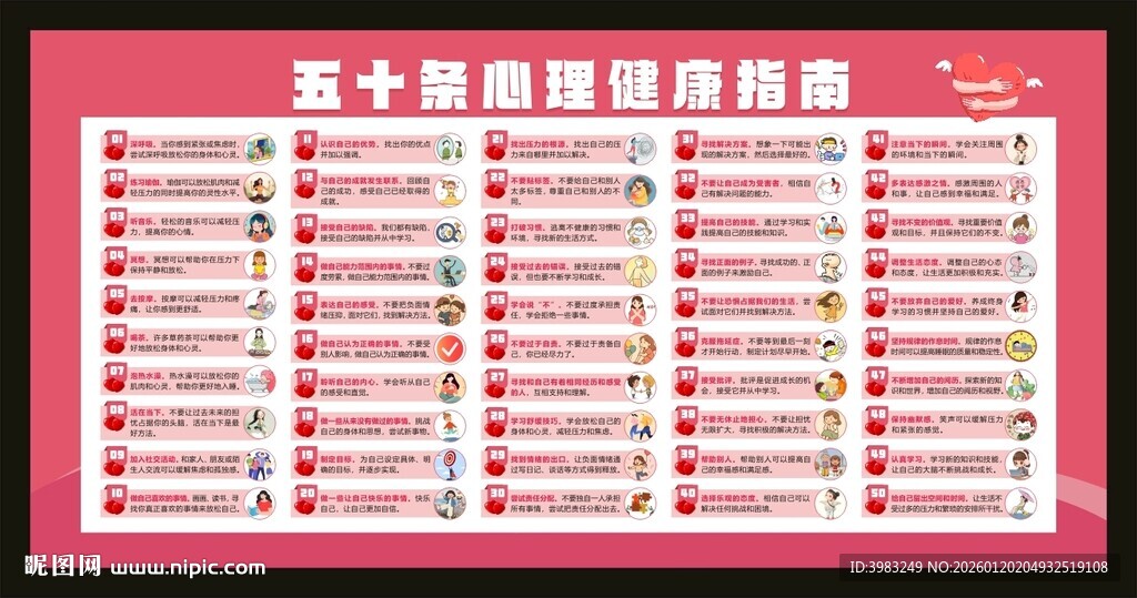 心理健康指南宣传栏