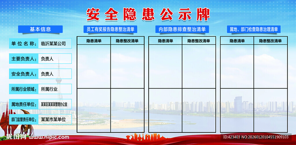 安全稳定公示牌展示