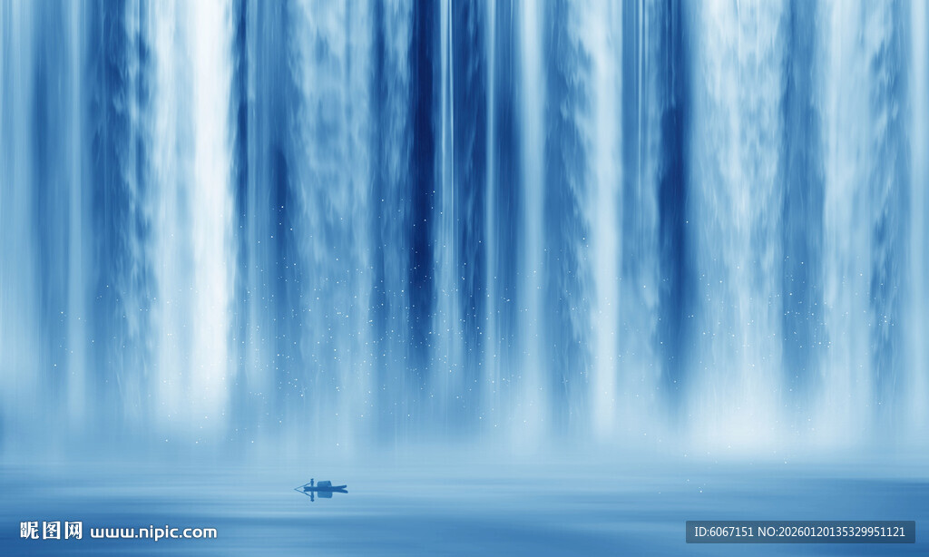 高山流水瀑布山水幕墙