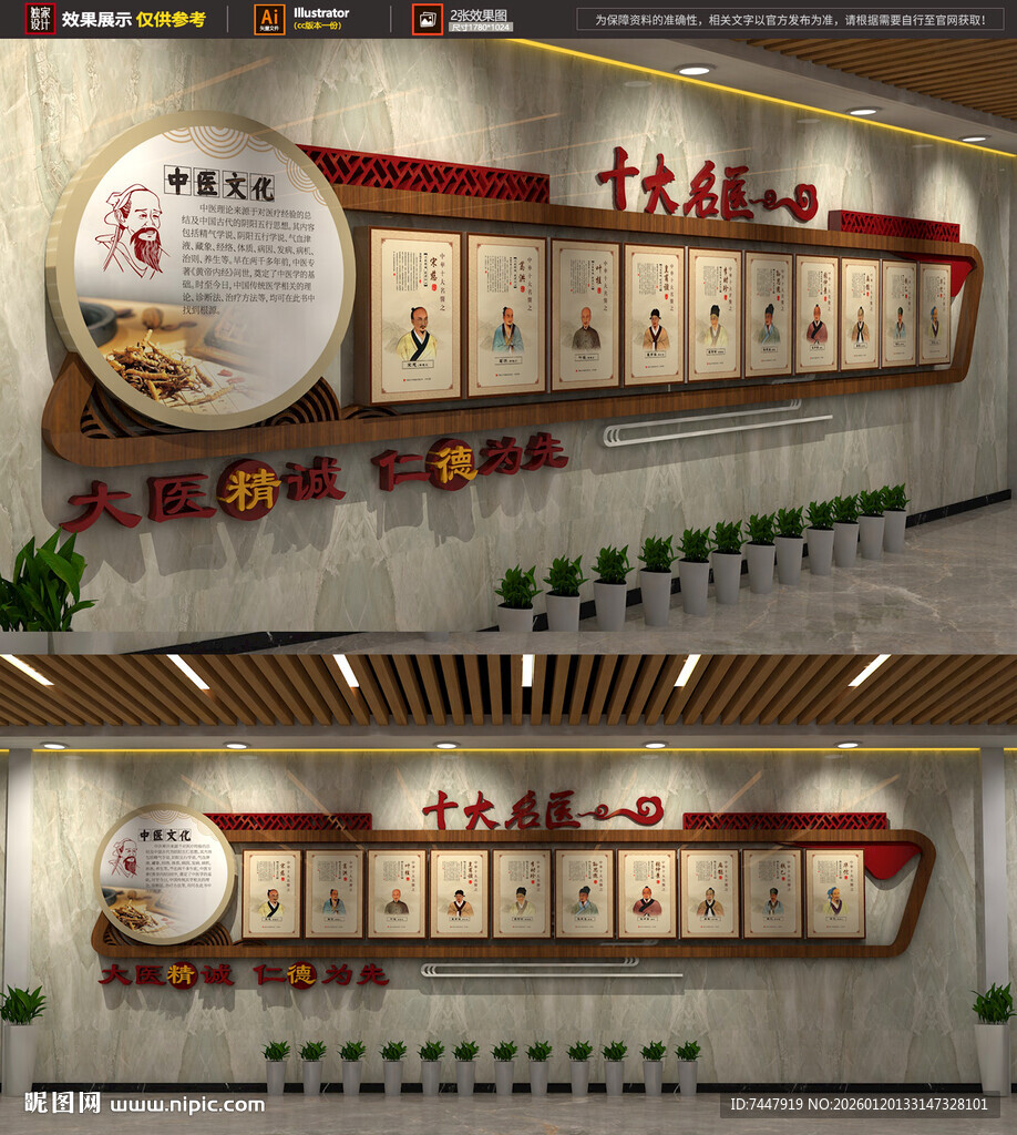 十大中医 古代文化墙