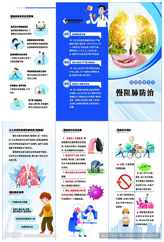 慢阻肺防治知识三折页 