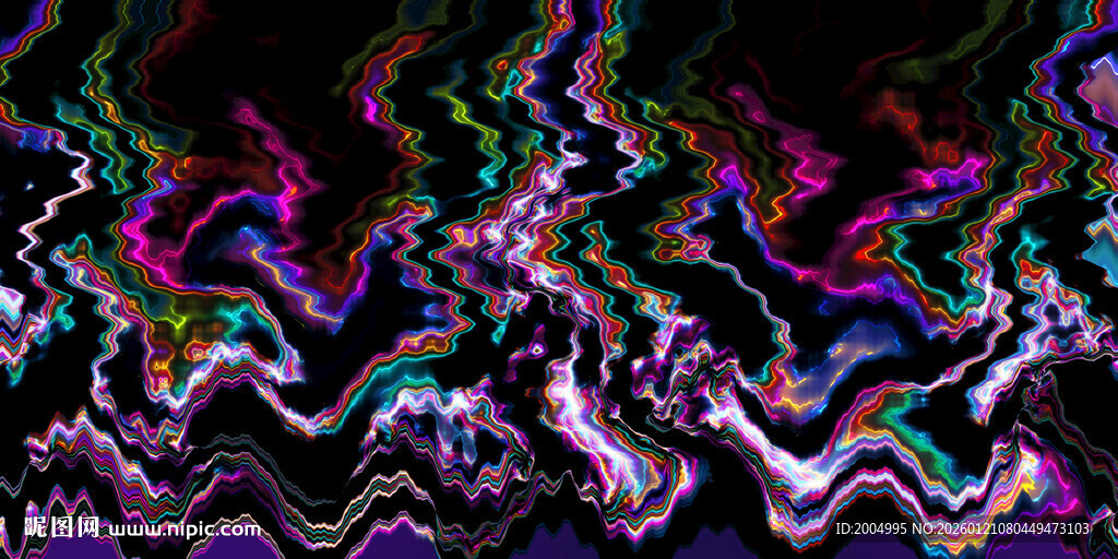 炫彩抽象波浪图案背景