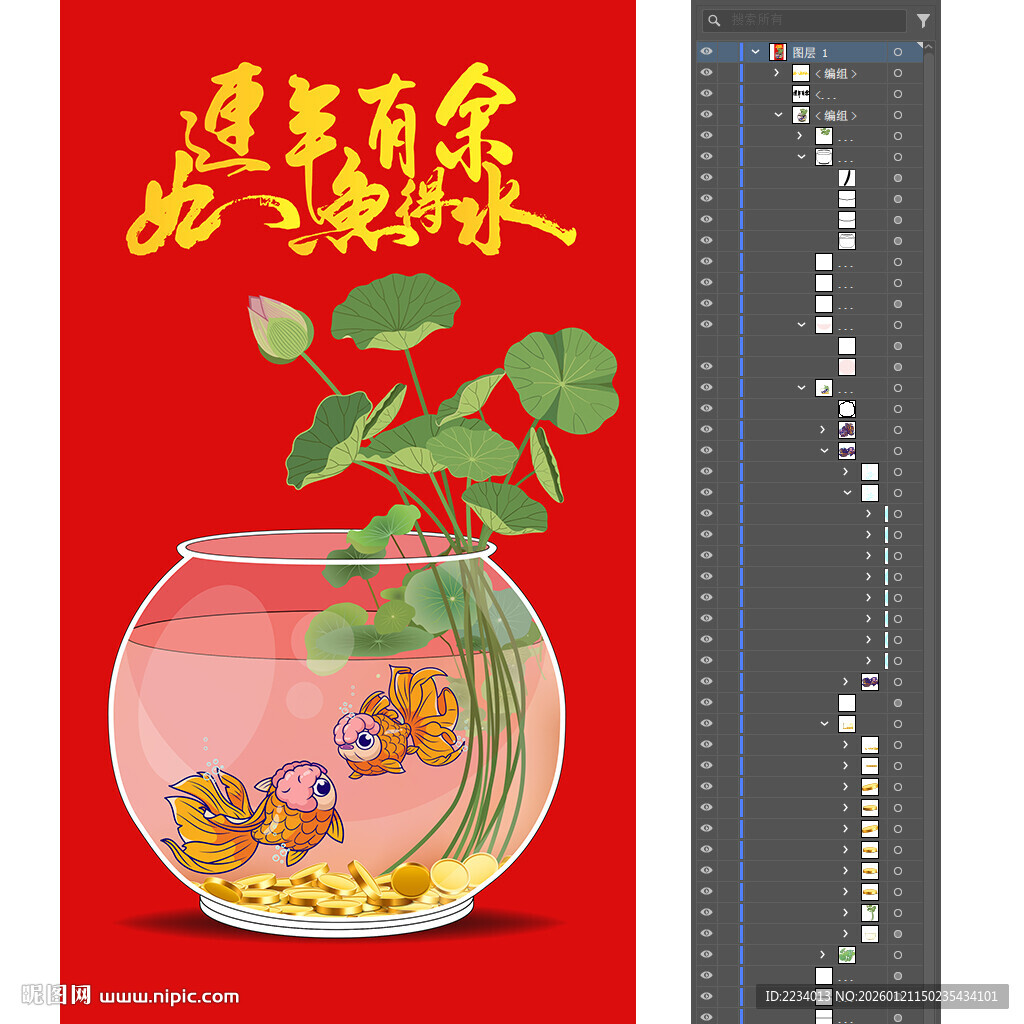 年年有余如鱼得水