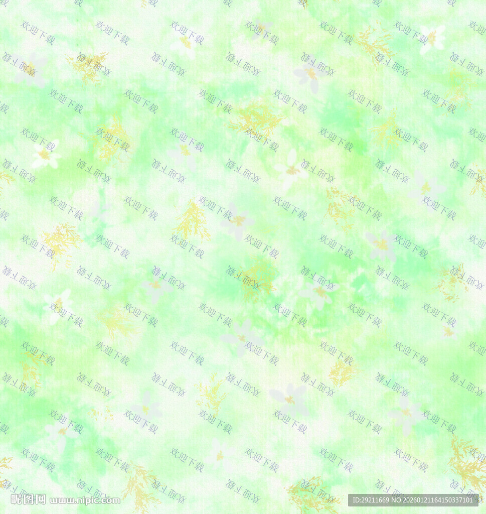 淡绿色梦幻水彩纹理背景