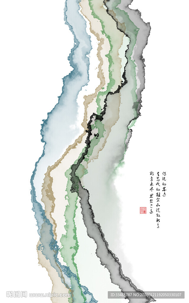 线条水墨画