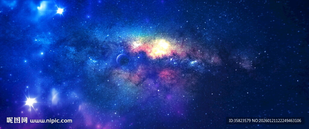 巨幅宇宙星空背景图